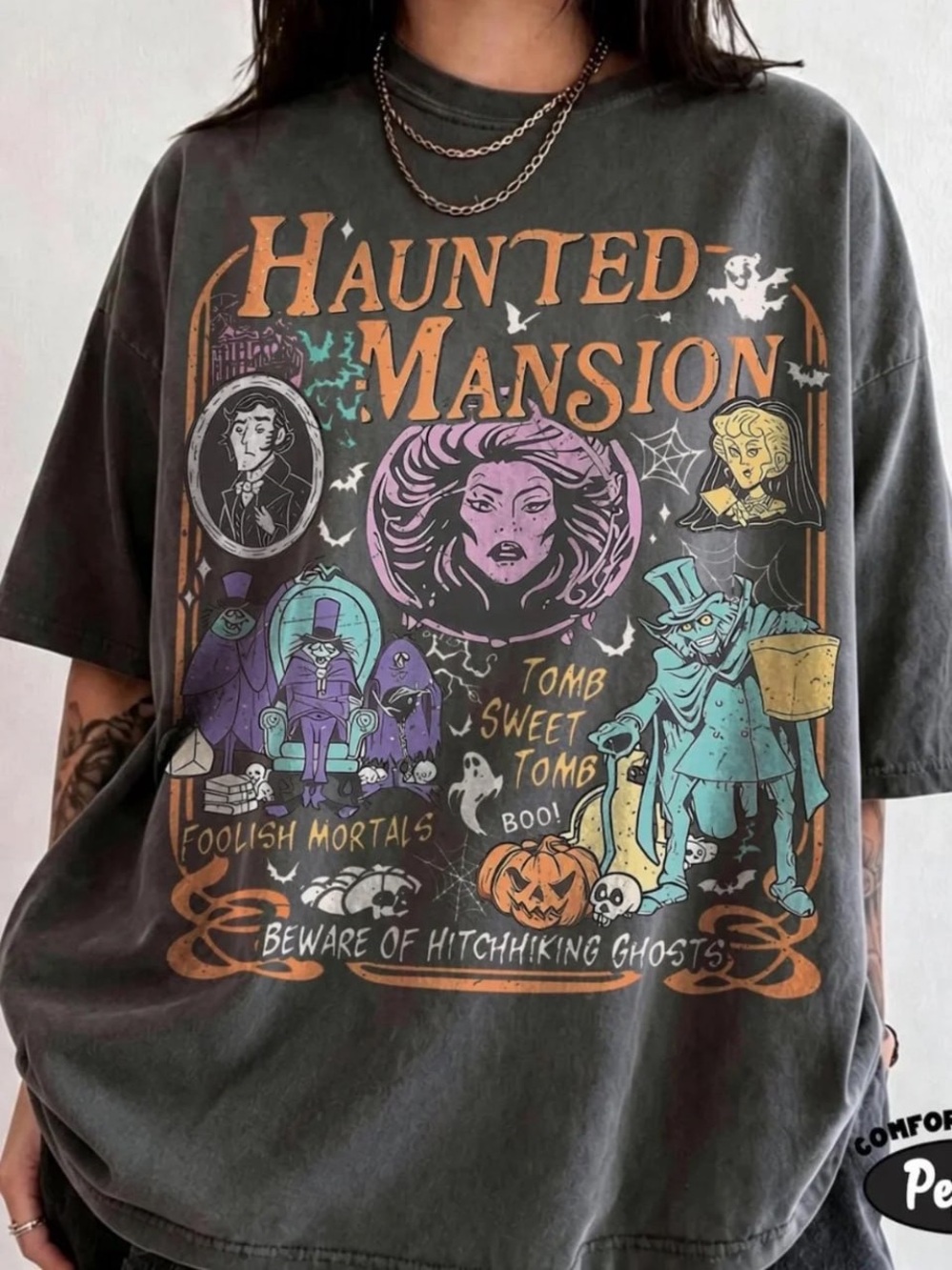 Haunted Mansion Graphic Tee - Comfort Color Pepper